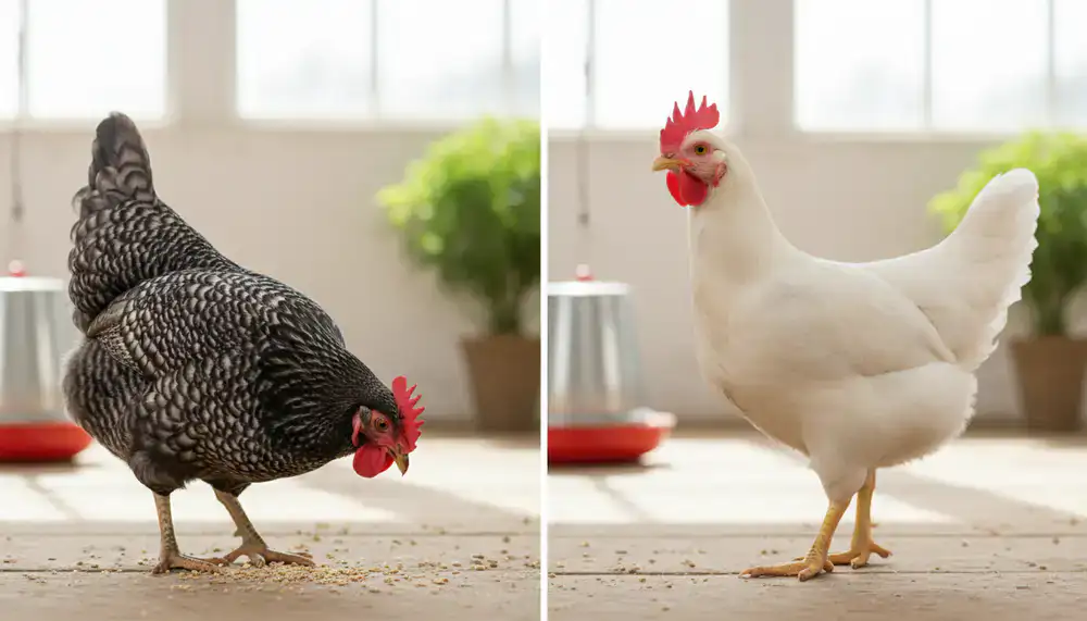 Comparaison côte à côte d'une race ancienne et d'une race hybride